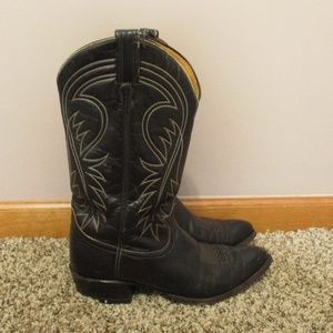 Tony Lama Cowboy Boots Leather Men's 9 Western